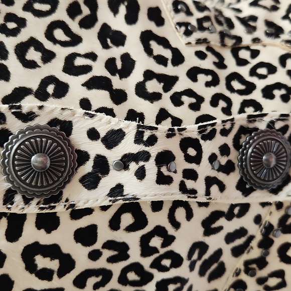 Dingo By Dan Post Snow Leopard Leather Heeled Western Cowgirl Boots (W Size 8.5) - Picture 9 of 15